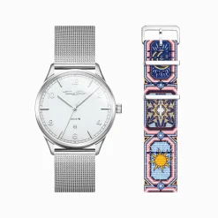 Best Set Code TS weiße Uhr und Armband farbiger Nachthimmel Damen Uhren|Damenuhren
